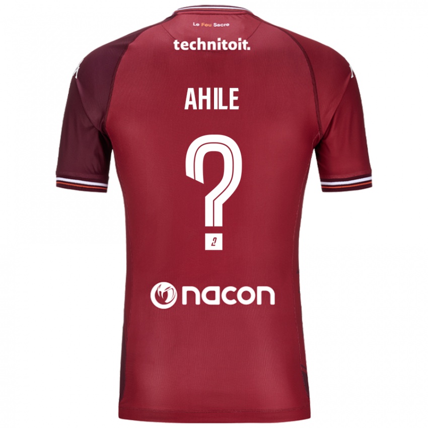 Niño Camiseta Tanguy Ahile #0 Rojo Granata 1ª Equipación 2024/25 La Camisa Chile