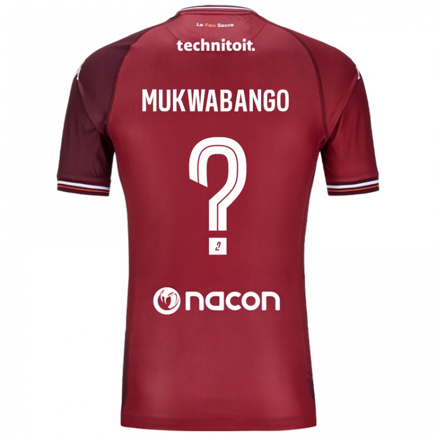 Niño Camiseta Bénit Mukwabango #0 Rojo Granata 1ª Equipación 2024/25 La Camisa Chile