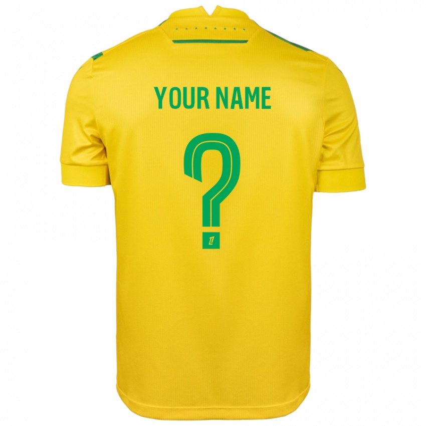 Niño Camiseta Su Nombre #0 Amarillo Verde 1ª Equipación 2024/25 La Camisa Chile