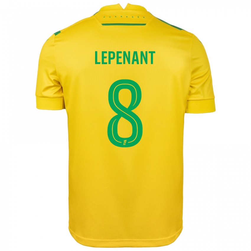 Niño Camiseta Johann Lepenant #8 Amarillo Verde 1ª Equipación 2024/25 La Camisa Chile