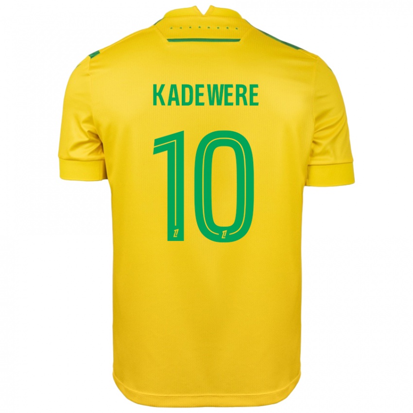 Niño Camiseta Tino Kadewere #10 Amarillo Verde 1ª Equipación 2024/25 La Camisa Chile