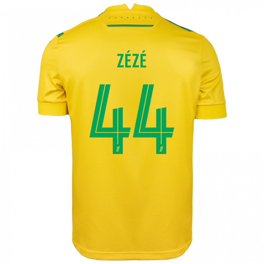 Niño Camiseta Nathan Zézé #44 Amarillo Verde 1ª Equipación 2024/25 La Camisa Chile