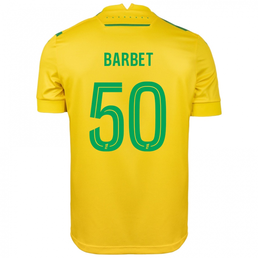 Niño Camiseta Hugo Barbet #50 Amarillo Verde 1ª Equipación 2024/25 La Camisa Chile