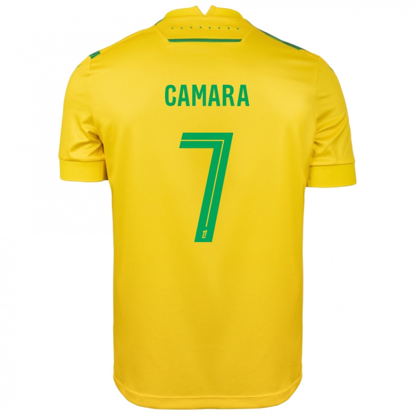 Niño Camiseta Mohamed Camara #7 Amarillo Verde 1ª Equipación 2024/25 La Camisa Chile