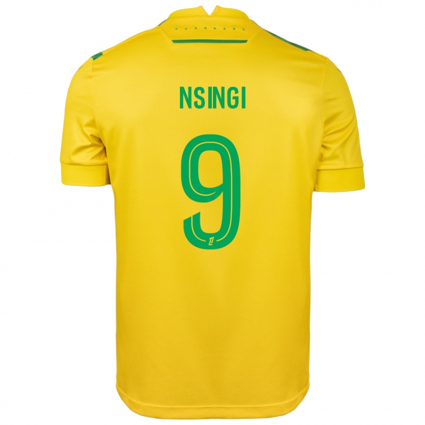 Niño Camiseta Plamedi Nsingi #9 Amarillo Verde 1ª Equipación 2024/25 La Camisa Chile