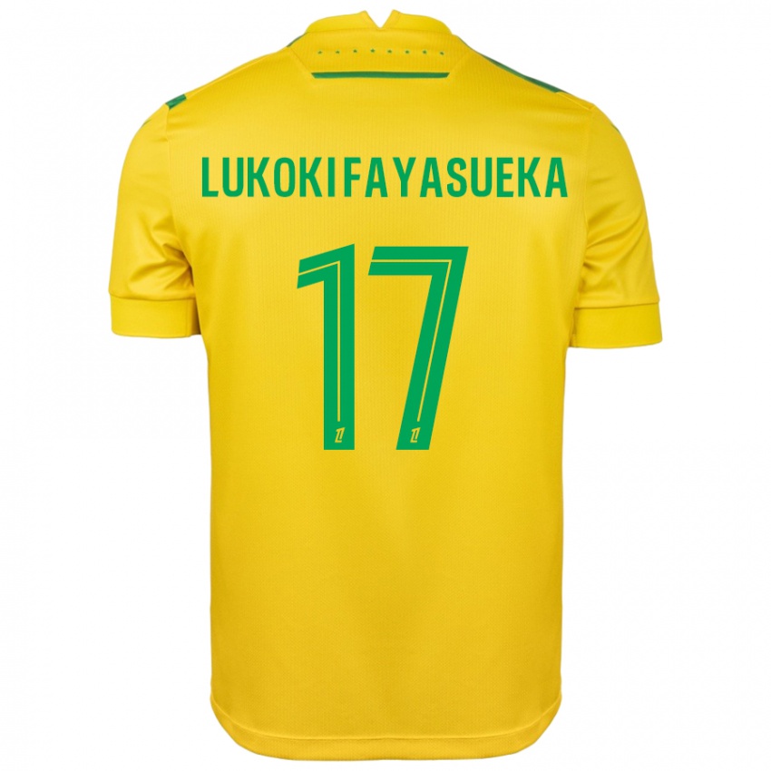 Niño Camiseta Kévin Lukoki Fayasueka #17 Amarillo Verde 1ª Equipación 2024/25 La Camisa Chile