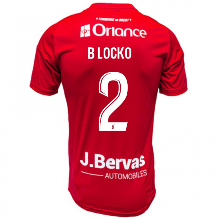 Niño Camiseta Bradley Locko #2 Rojo Blanco 1ª Equipación 2024/25 La Camisa Chile