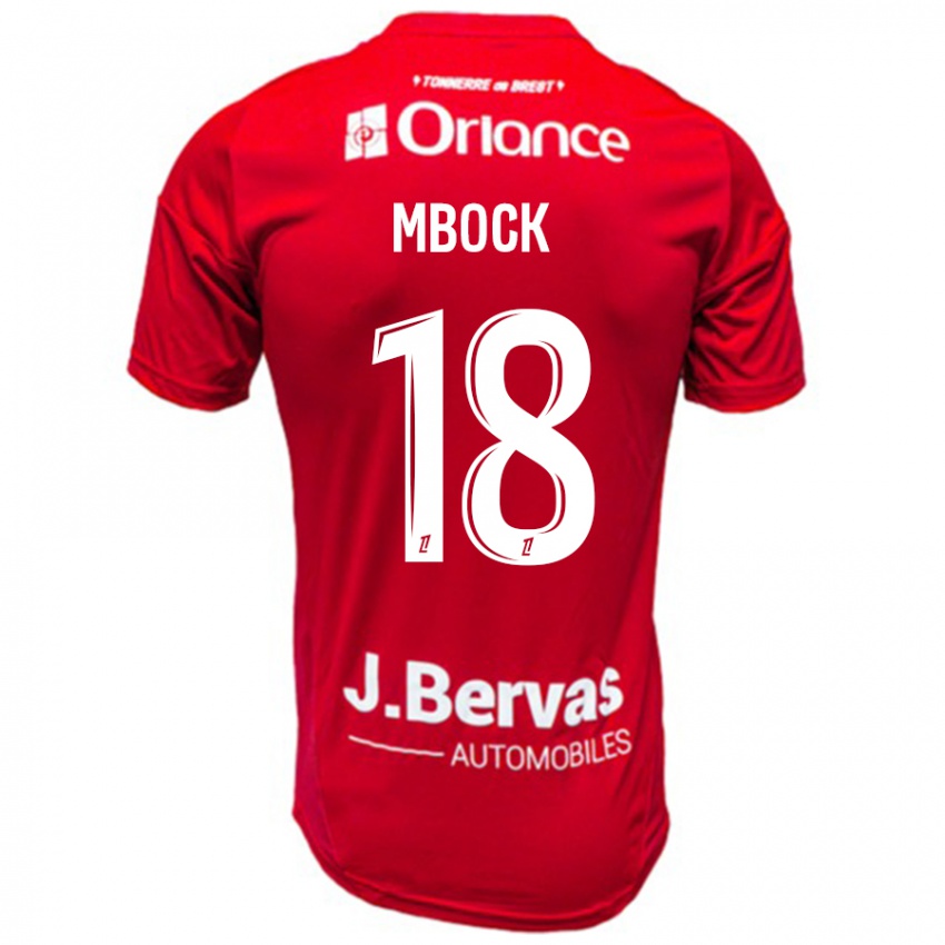 Niño Camiseta Hianga'a Mbock #18 Rojo Blanco 1ª Equipación 2024/25 La Camisa Chile