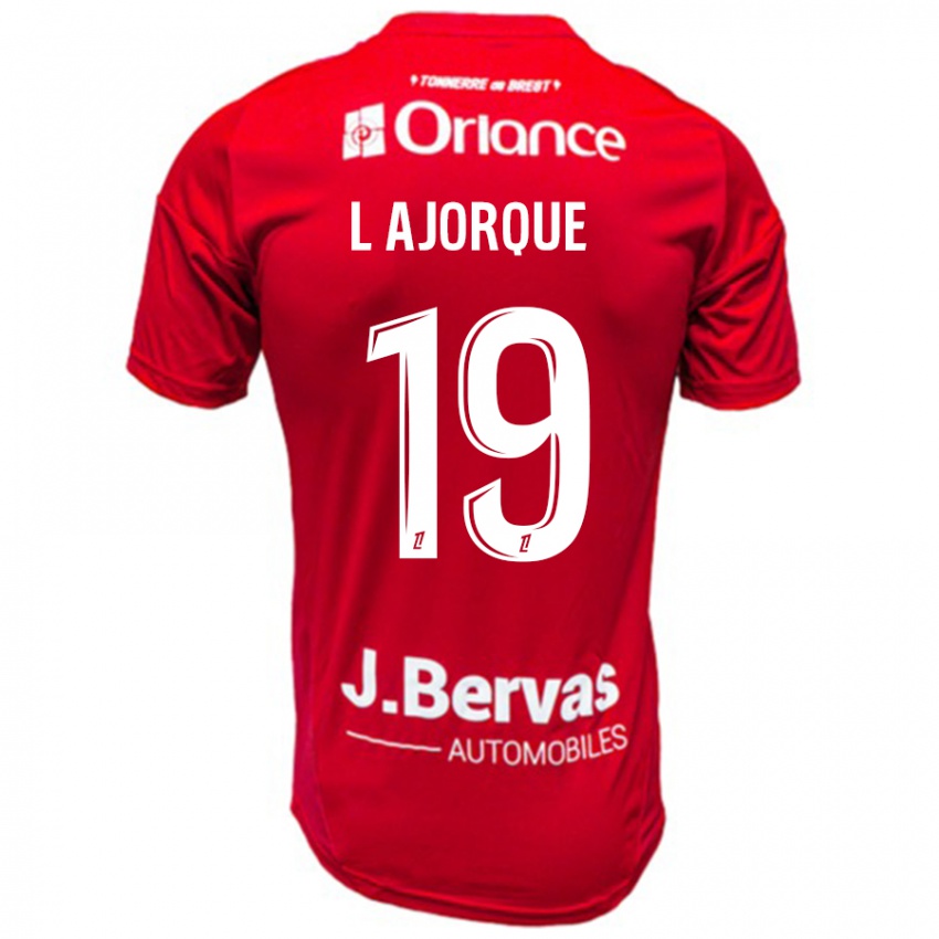 Niño Camiseta Ludovic Ajorque #19 Rojo Blanco 1ª Equipación 2024/25 La Camisa Chile