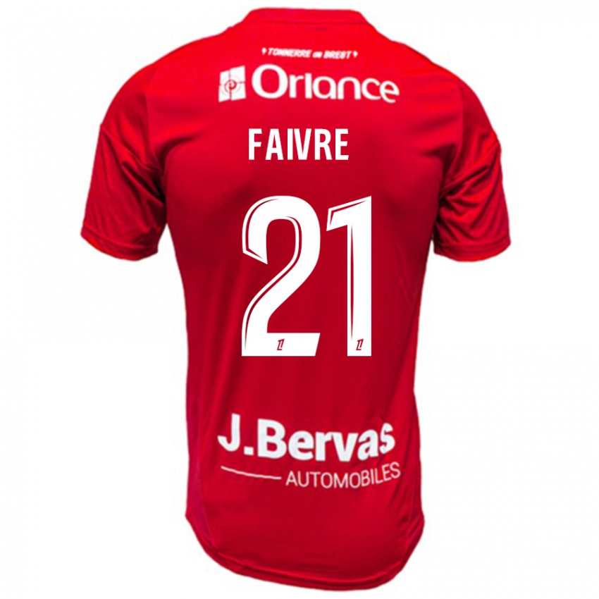 Niño Camiseta Romain Faivre #21 Rojo Blanco 1ª Equipación 2024/25 La Camisa Chile