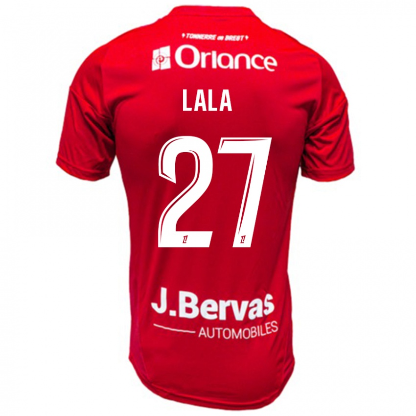 Niño Camiseta Kenny Lala #27 Rojo Blanco 1ª Equipación 2024/25 La Camisa Chile