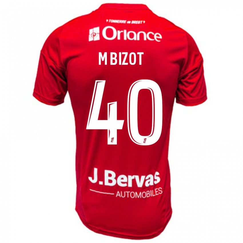 Niño Camiseta Marco Bizot #40 Rojo Blanco 1ª Equipación 2024/25 La Camisa Chile