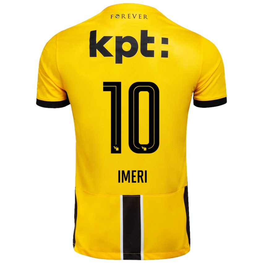 Niño Camiseta Kastriot Imeri #10 Amarillo Negro 1ª Equipación 2024/25 La Camisa Chile