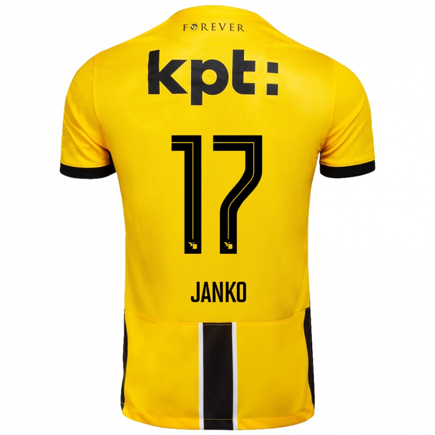 Niño Camiseta Saidy Janko #17 Amarillo Negro 1ª Equipación 2024/25 La Camisa Chile