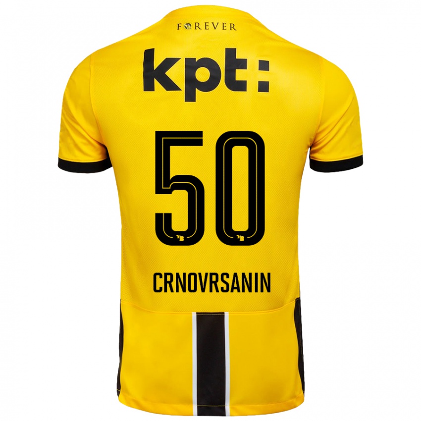 Niño Camiseta Sadin Crnovrsanin #50 Amarillo Negro 1ª Equipación 2024/25 La Camisa Chile