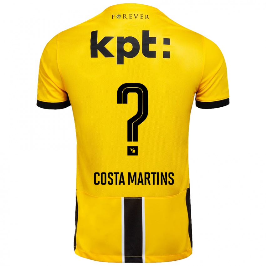 Niño Camiseta Yvann Costa Martins #0 Amarillo Negro 1ª Equipación 2024/25 La Camisa Chile