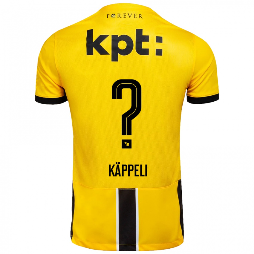 Niño Camiseta Cuno Käppeli #0 Amarillo Negro 1ª Equipación 2024/25 La Camisa Chile