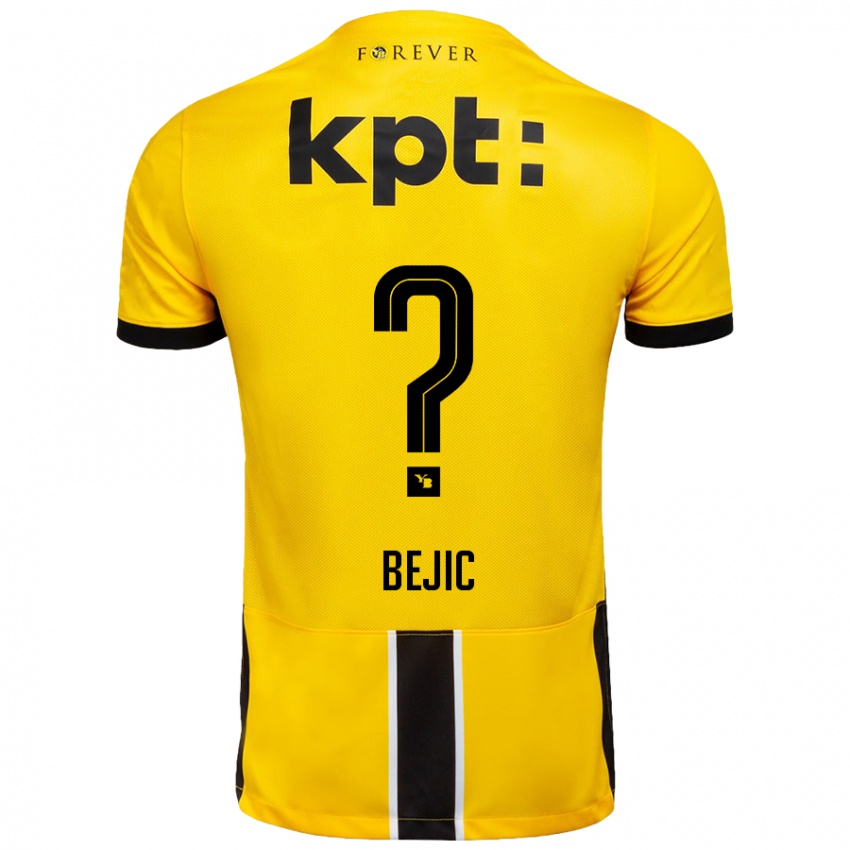 Niño Camiseta Endrit Bejic #0 Amarillo Negro 1ª Equipación 2024/25 La Camisa Chile