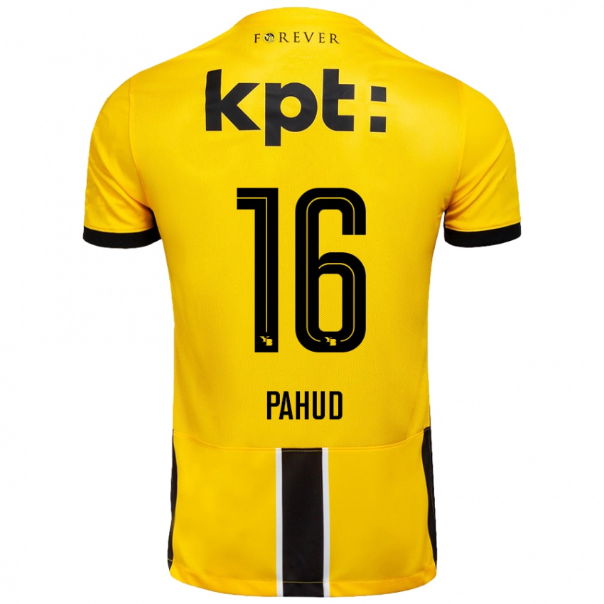 Niño Camiseta Ciril Pahud #16 Amarillo Negro 1ª Equipación 2024/25 La Camisa Chile