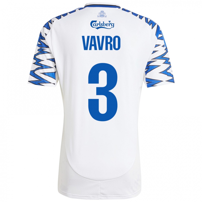 Niño Camiseta Denis Vavro #3 Blanco Azul Cielo 1ª Equipación 2024/25 La Camisa Chile