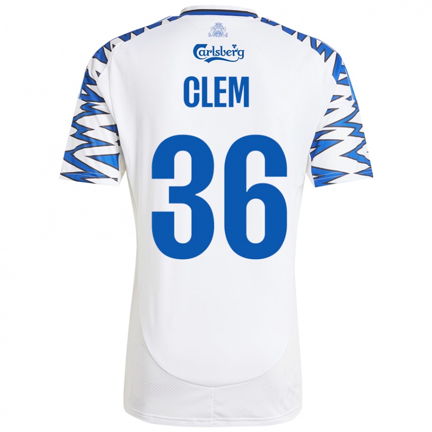 Niño Camiseta William Clem #36 Blanco Azul Cielo 1ª Equipación 2024/25 La Camisa Chile