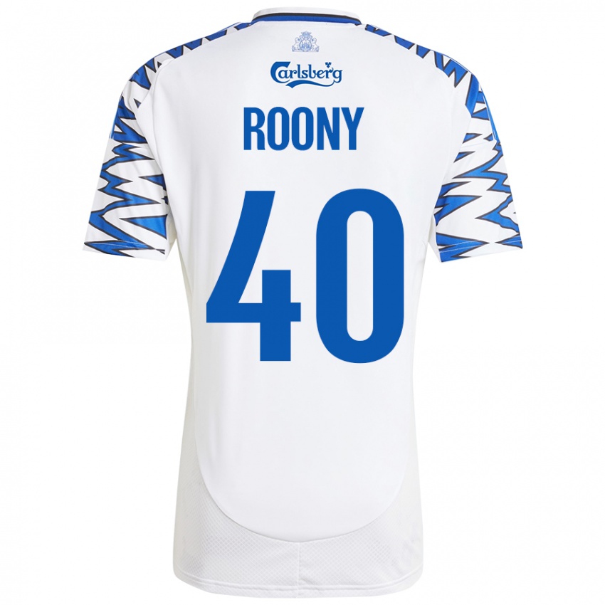 Niño Camiseta Roony Bardghji #40 Blanco Azul Cielo 1ª Equipación 2024/25 La Camisa Chile