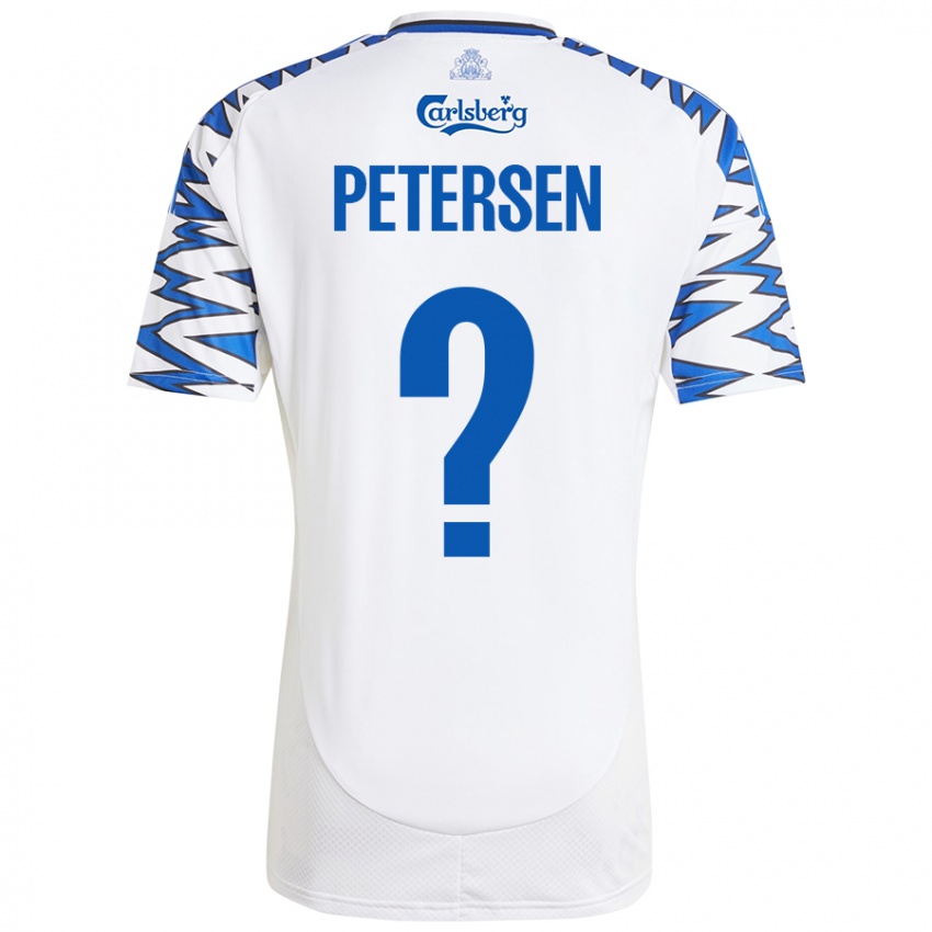 Niño Camiseta Frederik Petersen #0 Blanco Azul Cielo 1ª Equipación 2024/25 La Camisa Chile