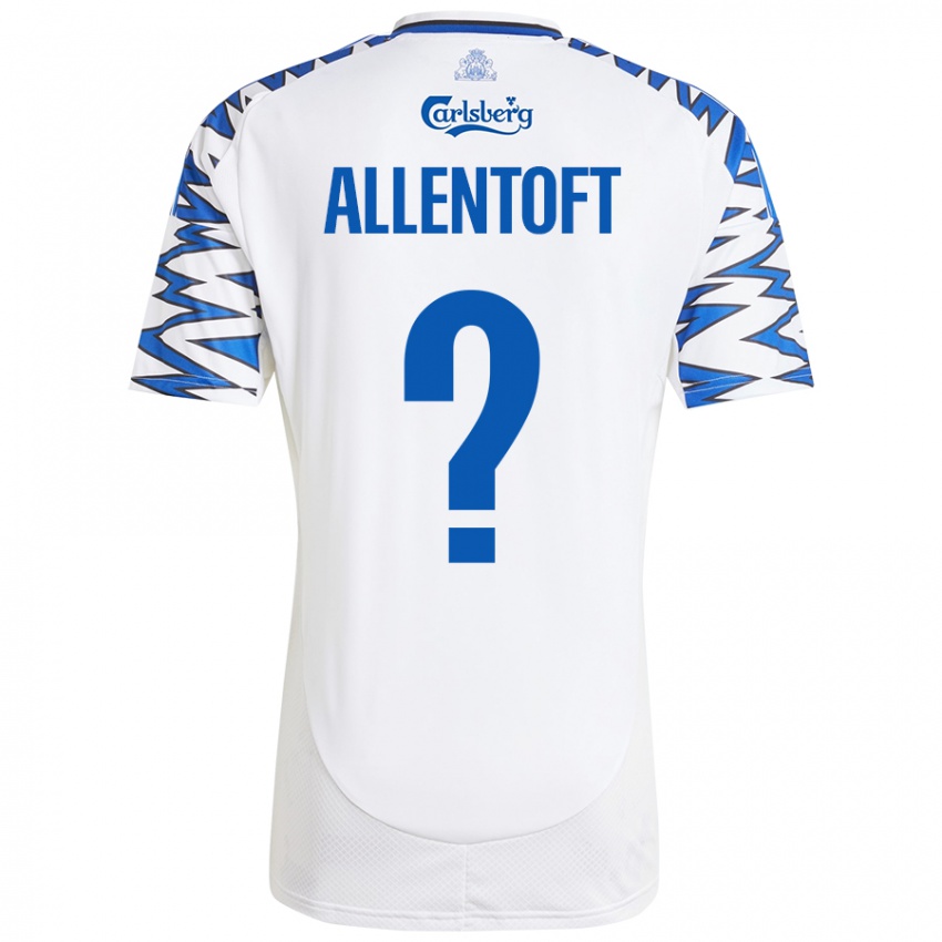 Niño Camiseta Philip Allentoft #0 Blanco Azul Cielo 1ª Equipación 2024/25 La Camisa Chile