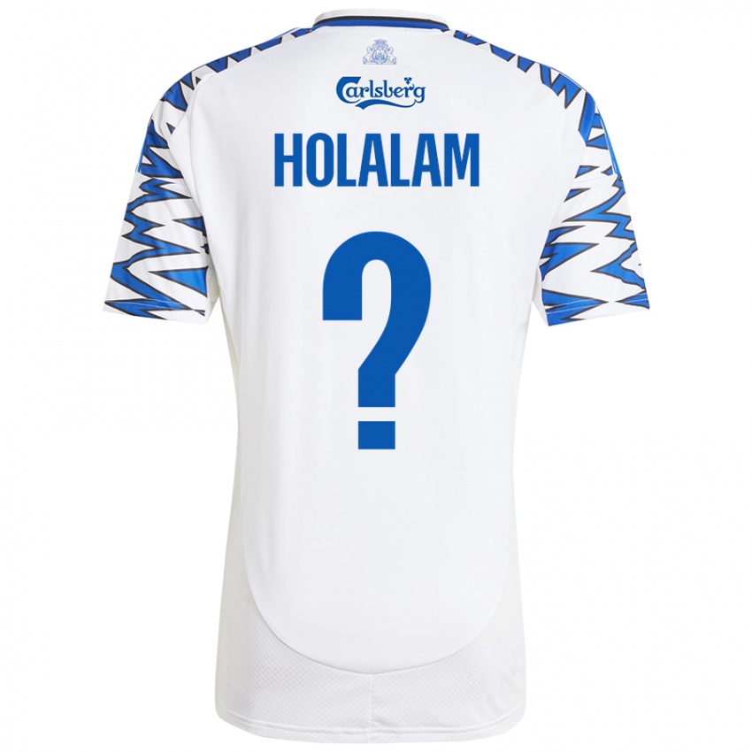 Niño Camiseta Ishaq Holalam #0 Blanco Azul Cielo 1ª Equipación 2024/25 La Camisa Chile