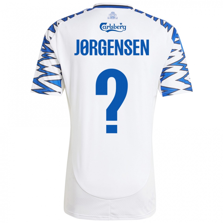 Niño Camiseta Mads Jørgensen #0 Blanco Azul Cielo 1ª Equipación 2024/25 La Camisa Chile