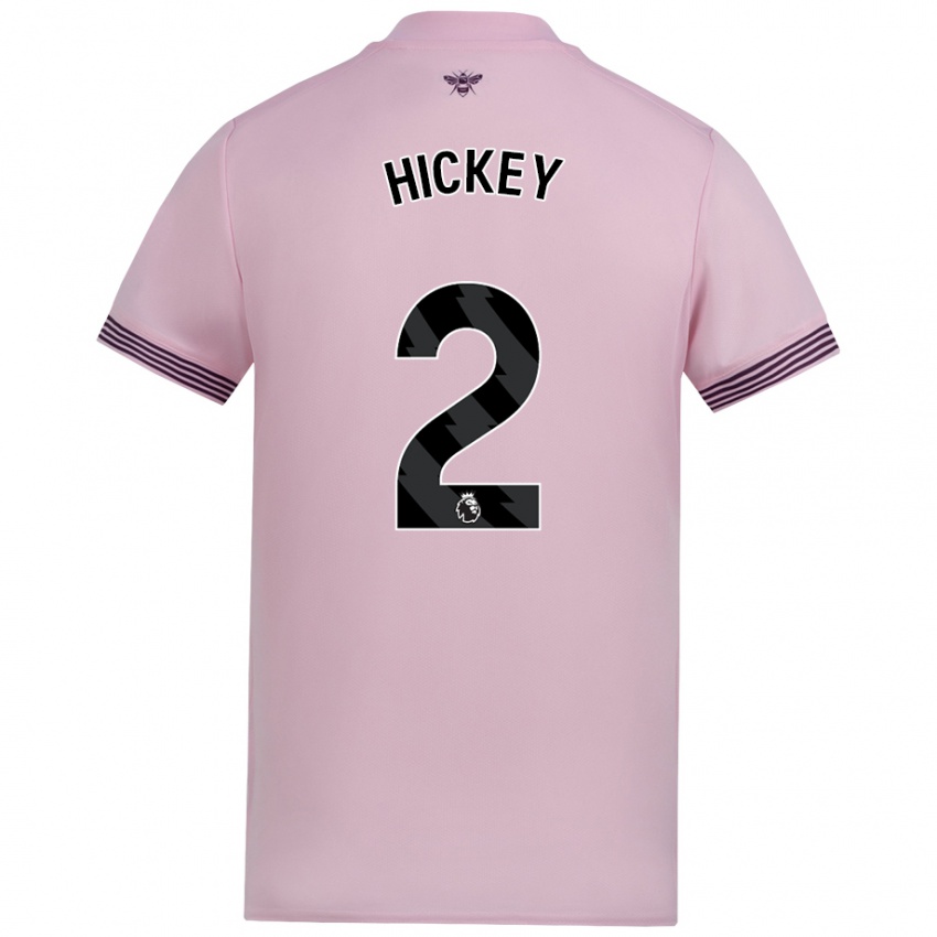 Niño Camiseta Aaron Hickey #2 Rosa 2ª Equipación 2024/25 La Camisa Chile