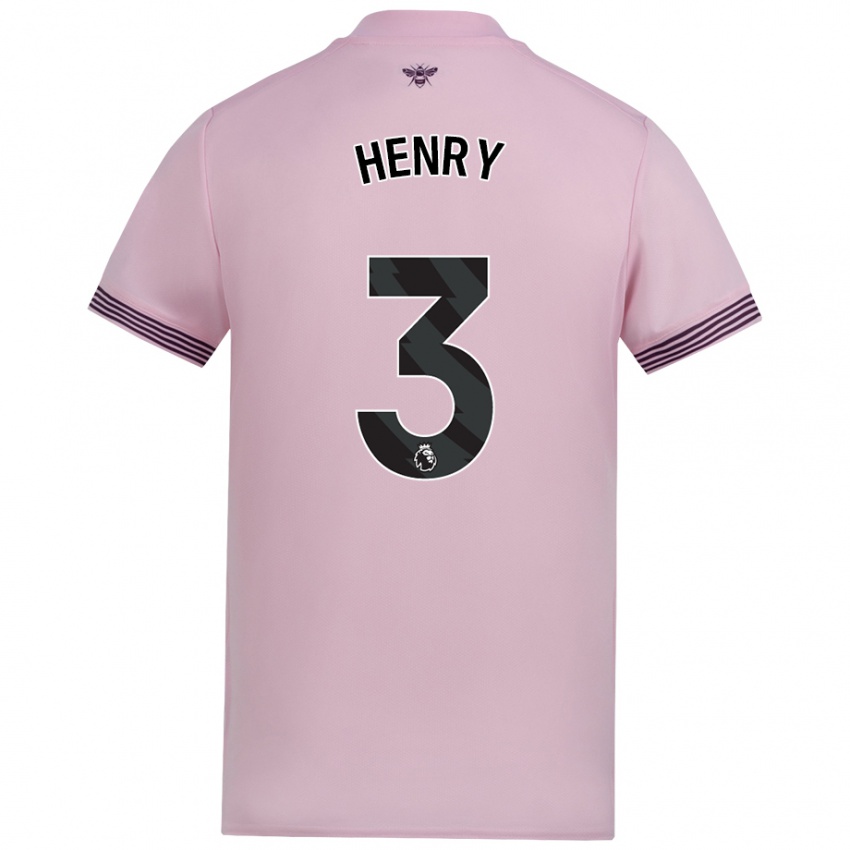 Niño Camiseta Rico Henry #3 Rosa 2ª Equipación 2024/25 La Camisa Chile