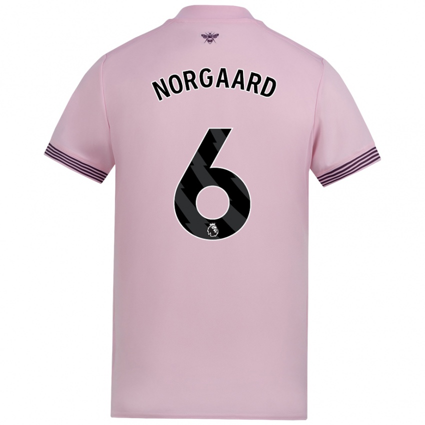 Niño Camiseta Christian Nørgaard #6 Rosa 2ª Equipación 2024/25 La Camisa Chile