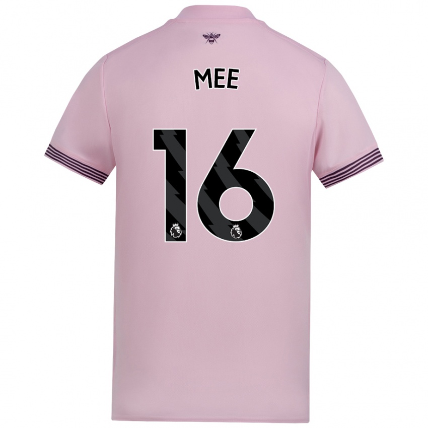 Niño Camiseta Ben Mee #16 Rosa 2ª Equipación 2024/25 La Camisa Chile