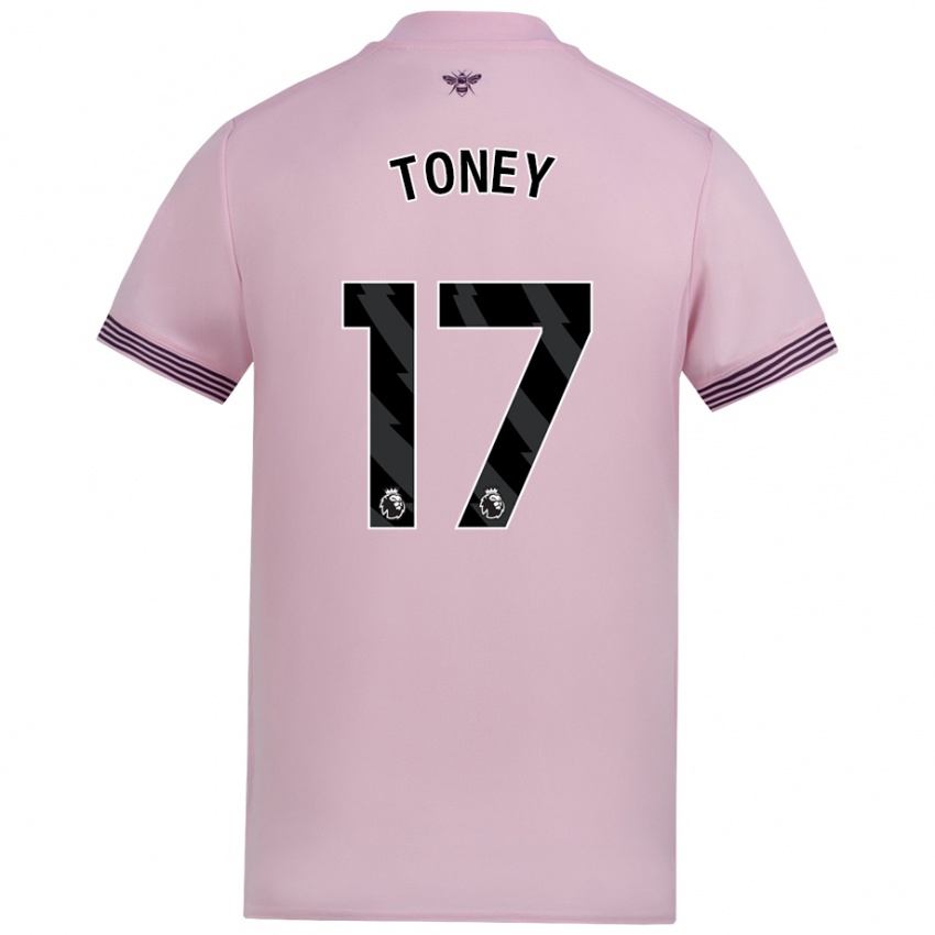 Niño Camiseta Ivan Toney #17 Rosa 2ª Equipación 2024/25 La Camisa Chile