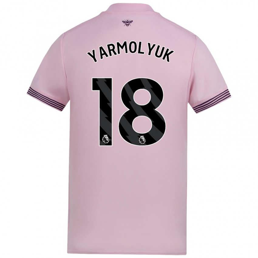 Niño Camiseta Yegor Yarmolyuk #18 Rosa 2ª Equipación 2024/25 La Camisa Chile