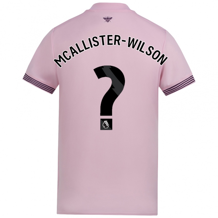 Niño Camiseta Zack Mcallister-Wilson #0 Rosa 2ª Equipación 2024/25 La Camisa Chile