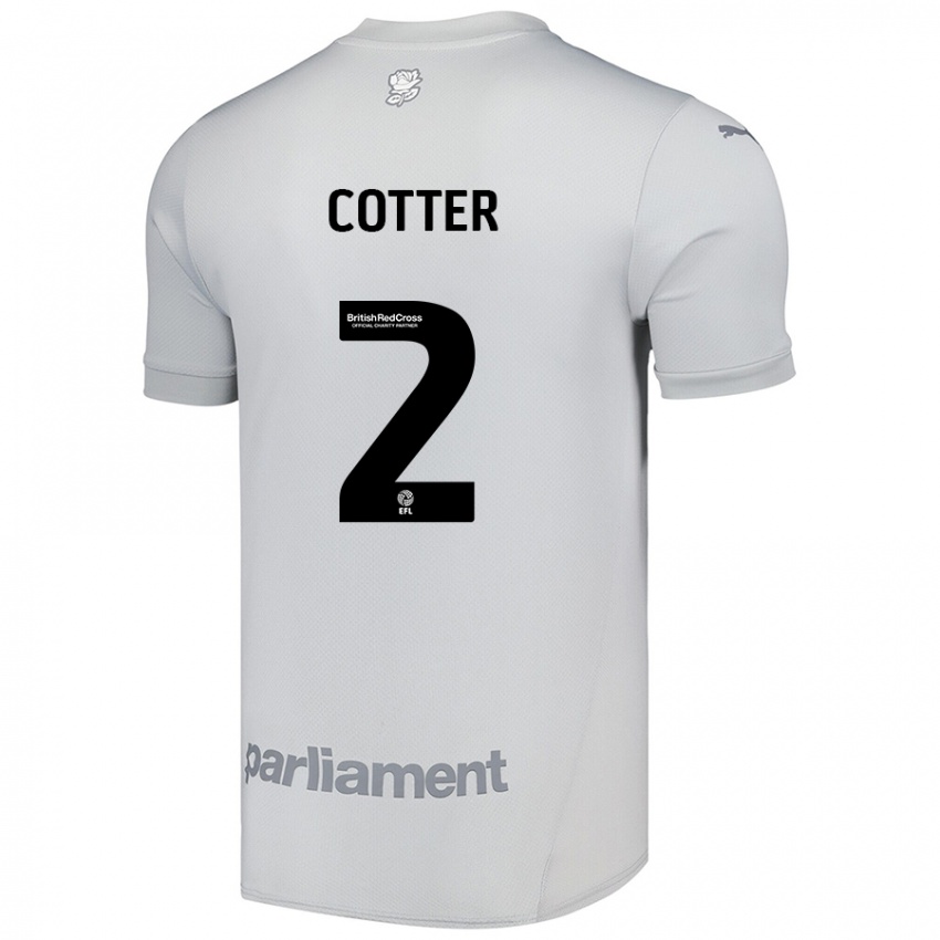 Niño Camiseta Barry Cotter #2 Gris Plata 2ª Equipación 2024/25 La Camisa Chile