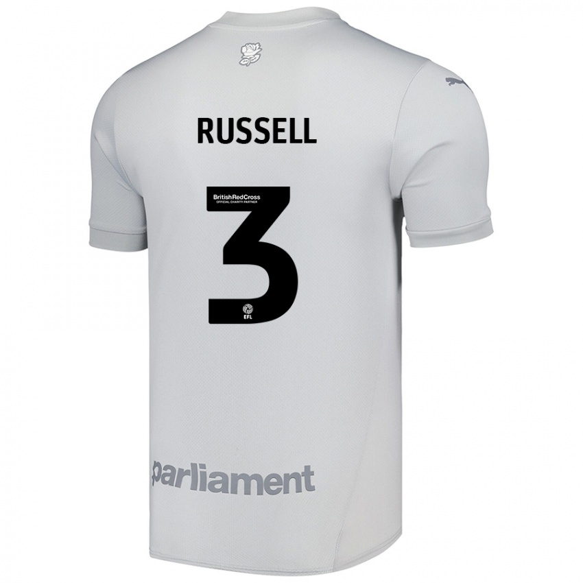 Niño Camiseta Jon Russell #3 Gris Plata 2ª Equipación 2024/25 La Camisa Chile