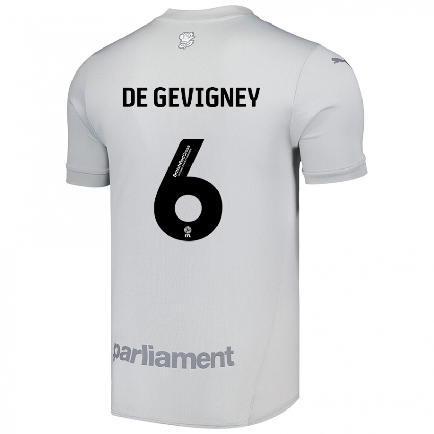 Niño Camiseta Maël De Gevigney #6 Gris Plata 2ª Equipación 2024/25 La Camisa Chile