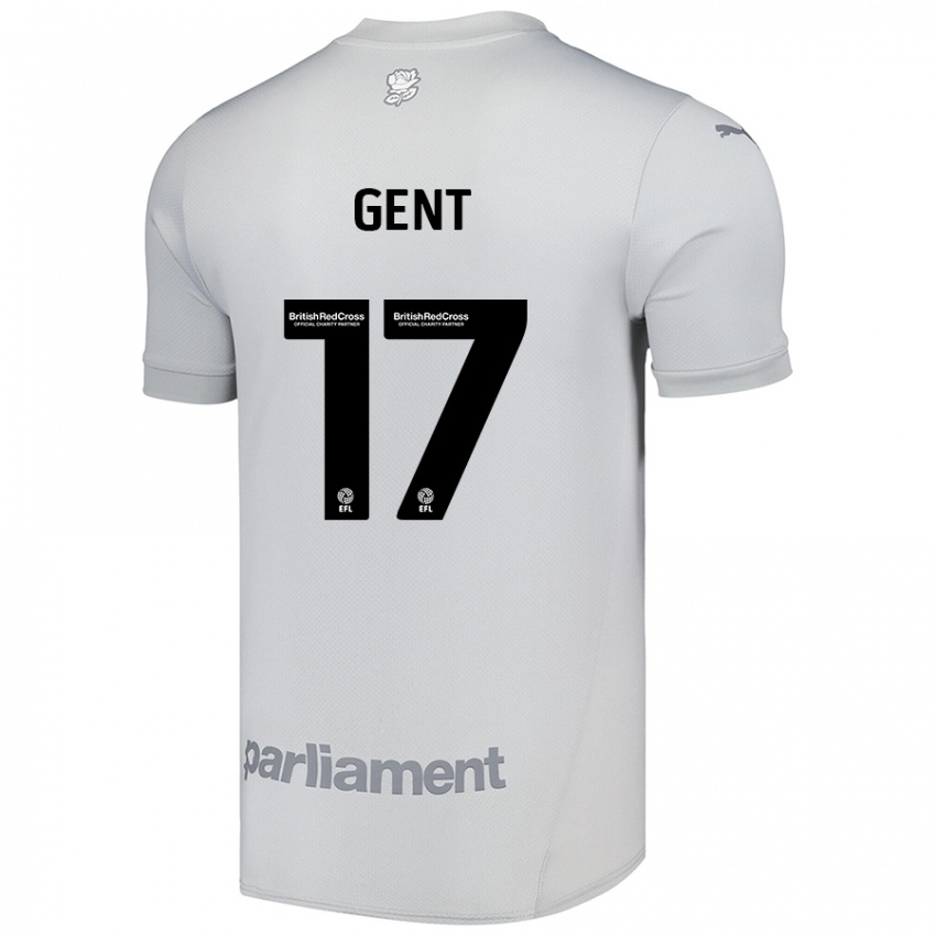 Niño Camiseta Georgie Gent #17 Gris Plata 2ª Equipación 2024/25 La Camisa Chile