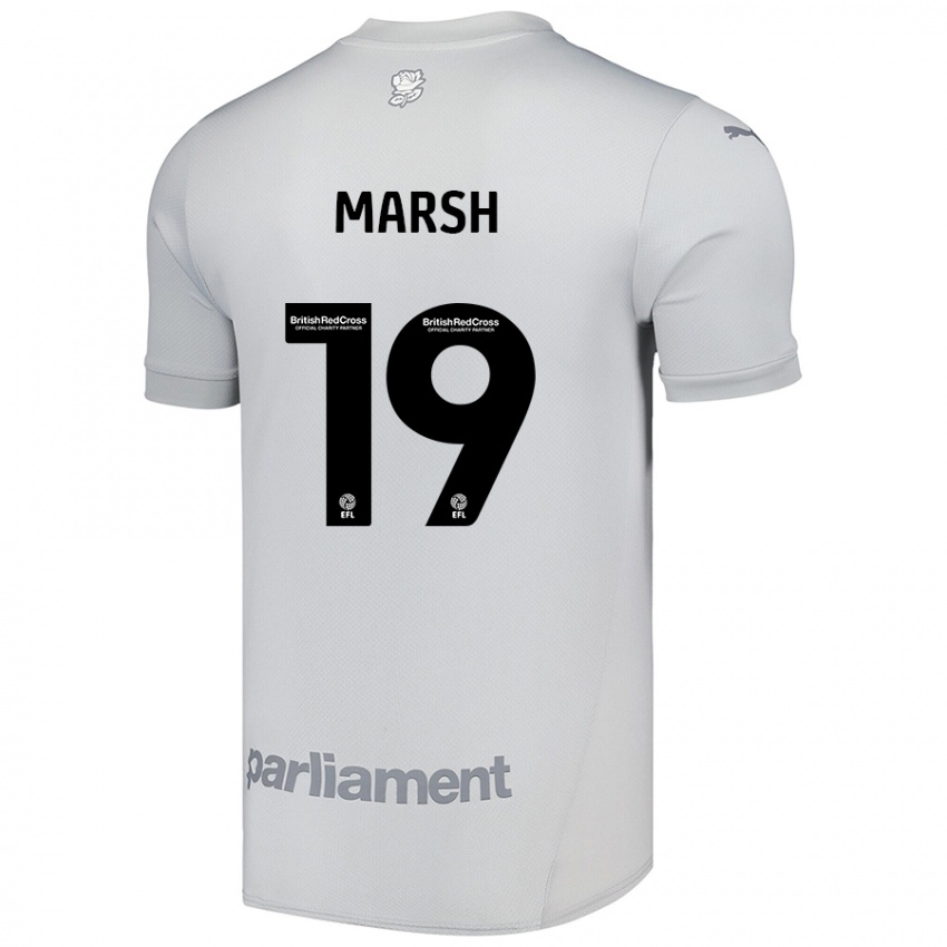 Niño Camiseta Aiden Marsh #19 Gris Plata 2ª Equipación 2024/25 La Camisa Chile