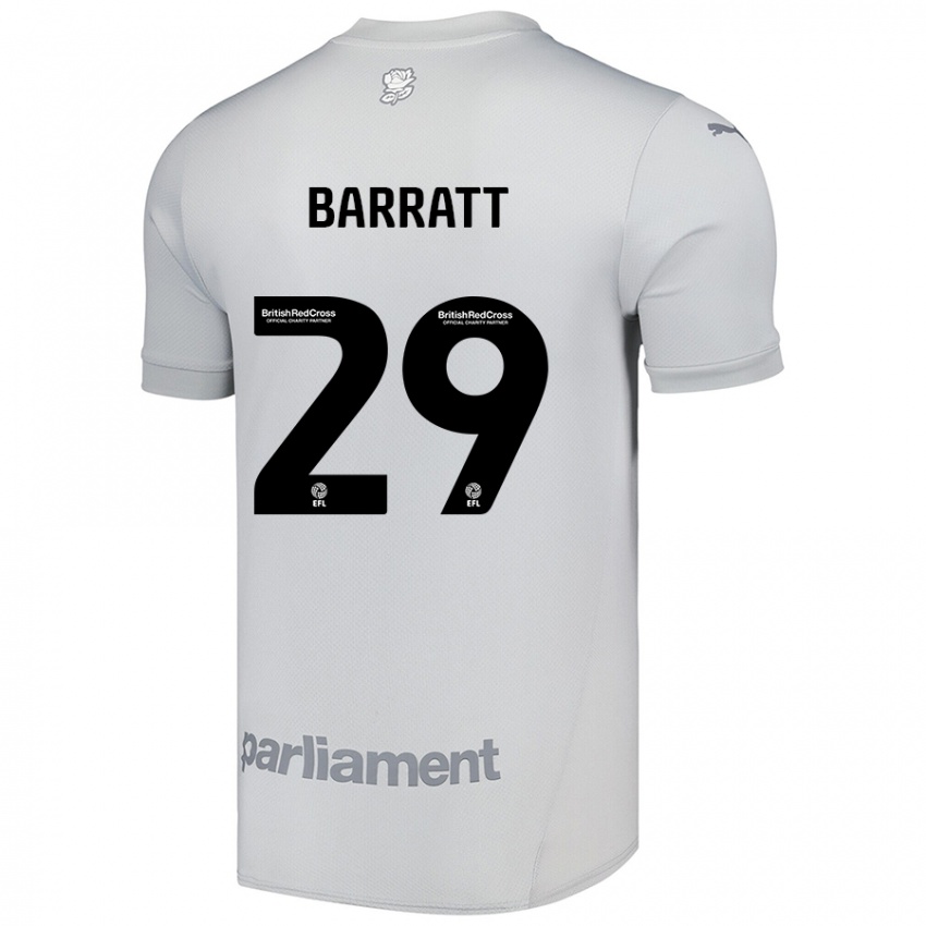 Niño Camiseta Connor Barratt #29 Gris Plata 2ª Equipación 2024/25 La Camisa Chile