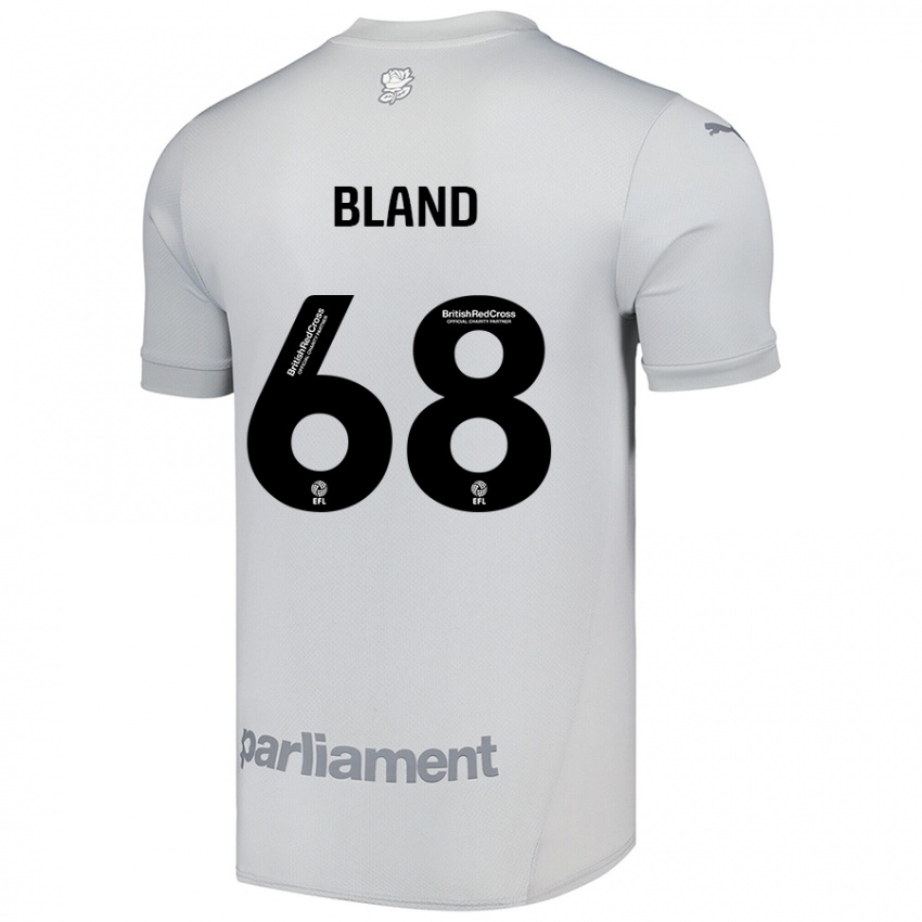 Niño Camiseta Jonathan Bland #68 Gris Plata 2ª Equipación 2024/25 La Camisa Chile