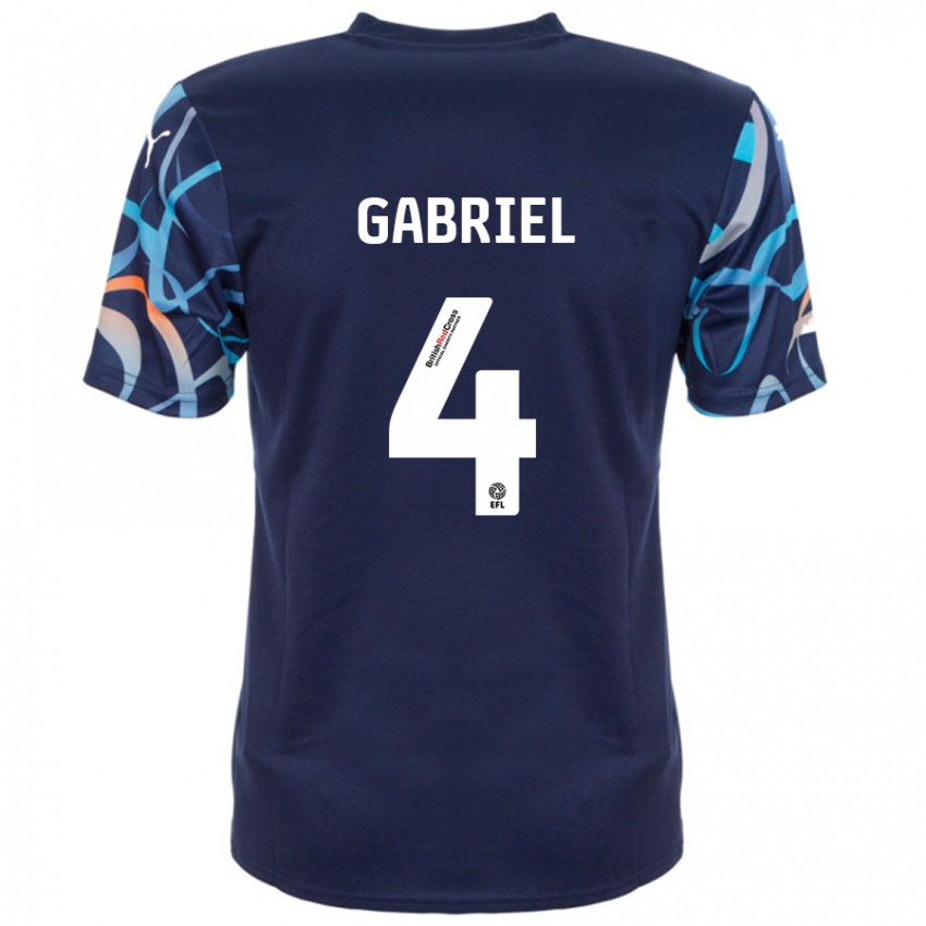 Niño Camiseta Jordan Lawrence-Gabriel #4 Azul Marino 2ª Equipación 2024/25 La Camisa Chile