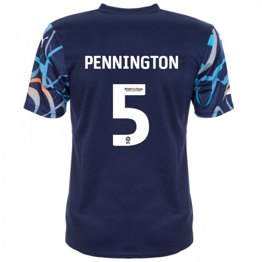 Niño Camiseta Matthew Pennington #5 Azul Marino 2ª Equipación 2024/25 La Camisa Chile