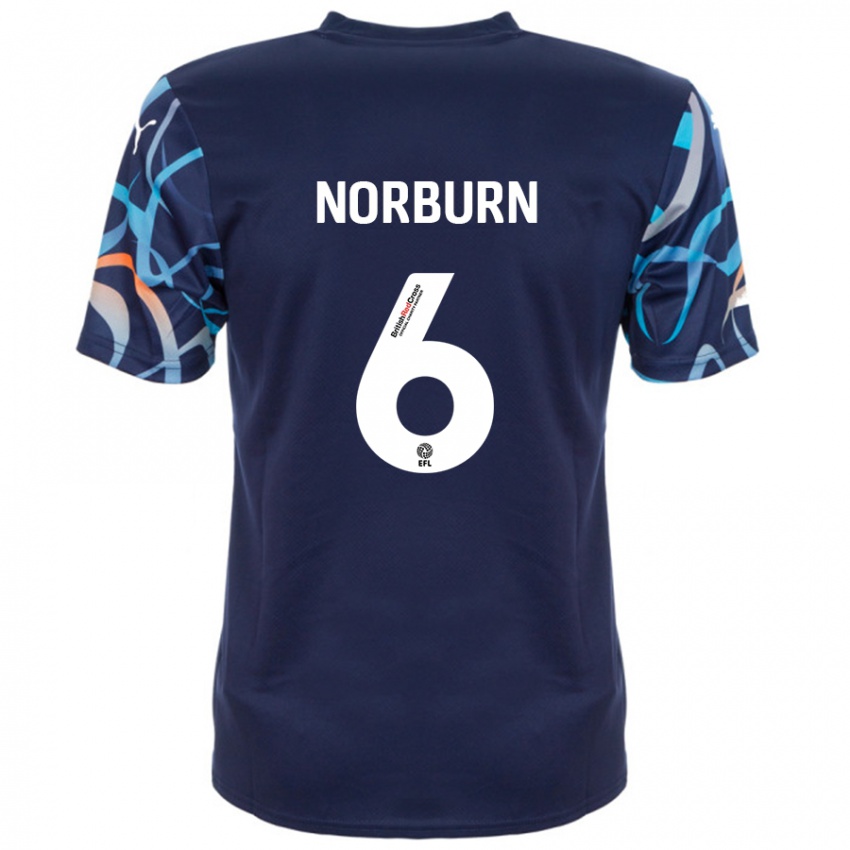 Niño Camiseta Oliver Norburn #6 Azul Marino 2ª Equipación 2024/25 La Camisa Chile