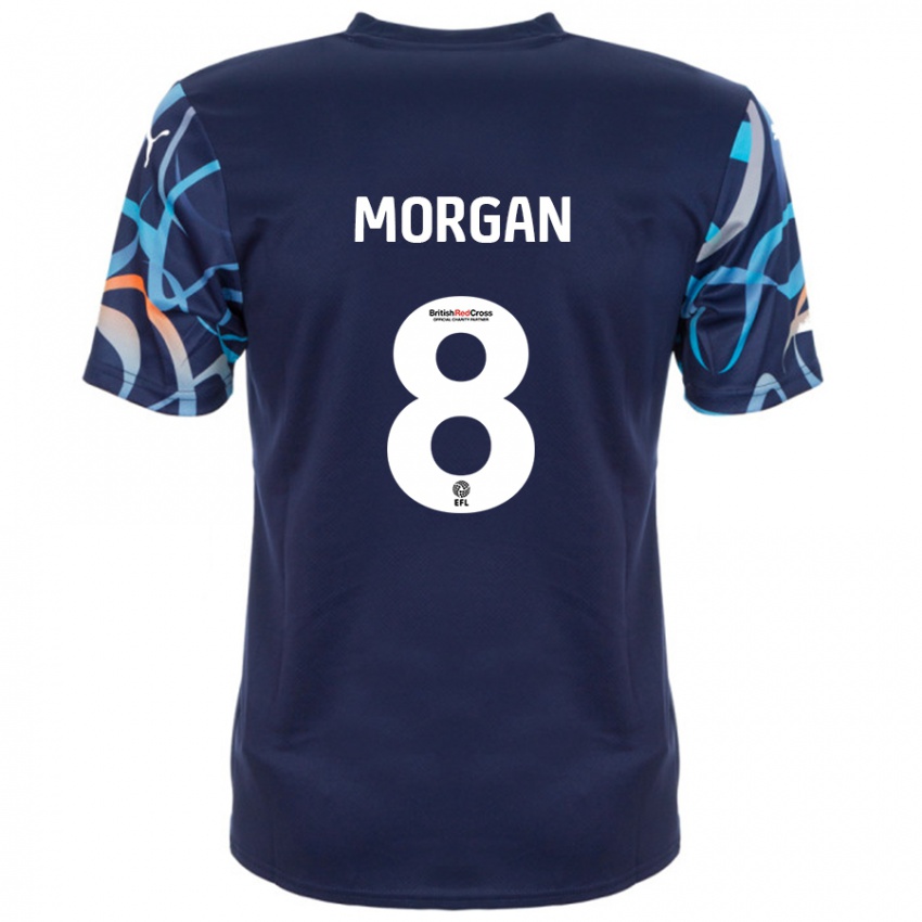 Niño Camiseta Albie Morgan #8 Azul Marino 2ª Equipación 2024/25 La Camisa Chile