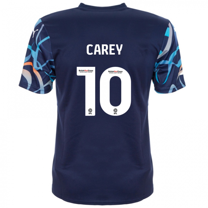 Niño Camiseta Sonny Carey #10 Azul Marino 2ª Equipación 2024/25 La Camisa Chile