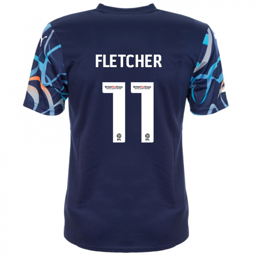 Niño Camiseta Ashley Fletcher #11 Azul Marino 2ª Equipación 2024/25 La Camisa Chile